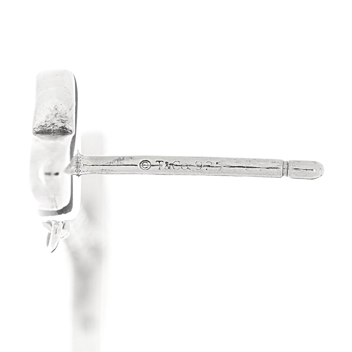 Tiffany Sterling Silver Open Heart Drop Earrings 4 of 5