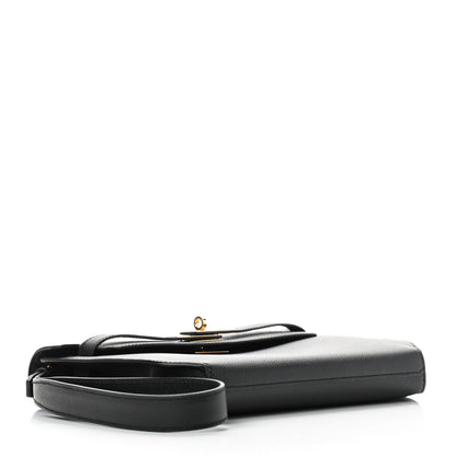 Hermes Epsom Kelly Depeches 25 Pouch Black 3 of 8