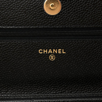 Chanel Caviar Quilted Wallet on Chain WOC Black 6 of 14