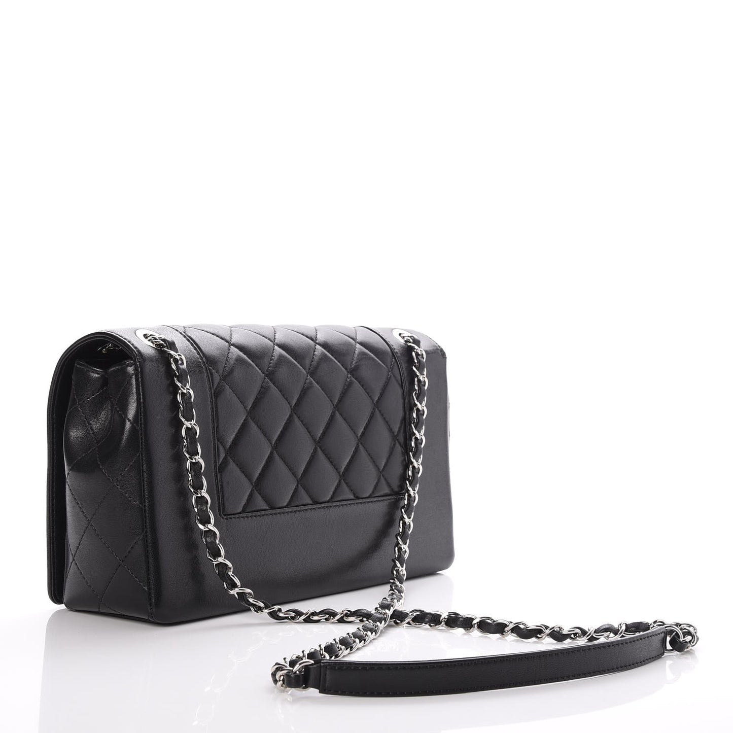 Sheepskin Quilted Vintage Mademoiselle Flap Black