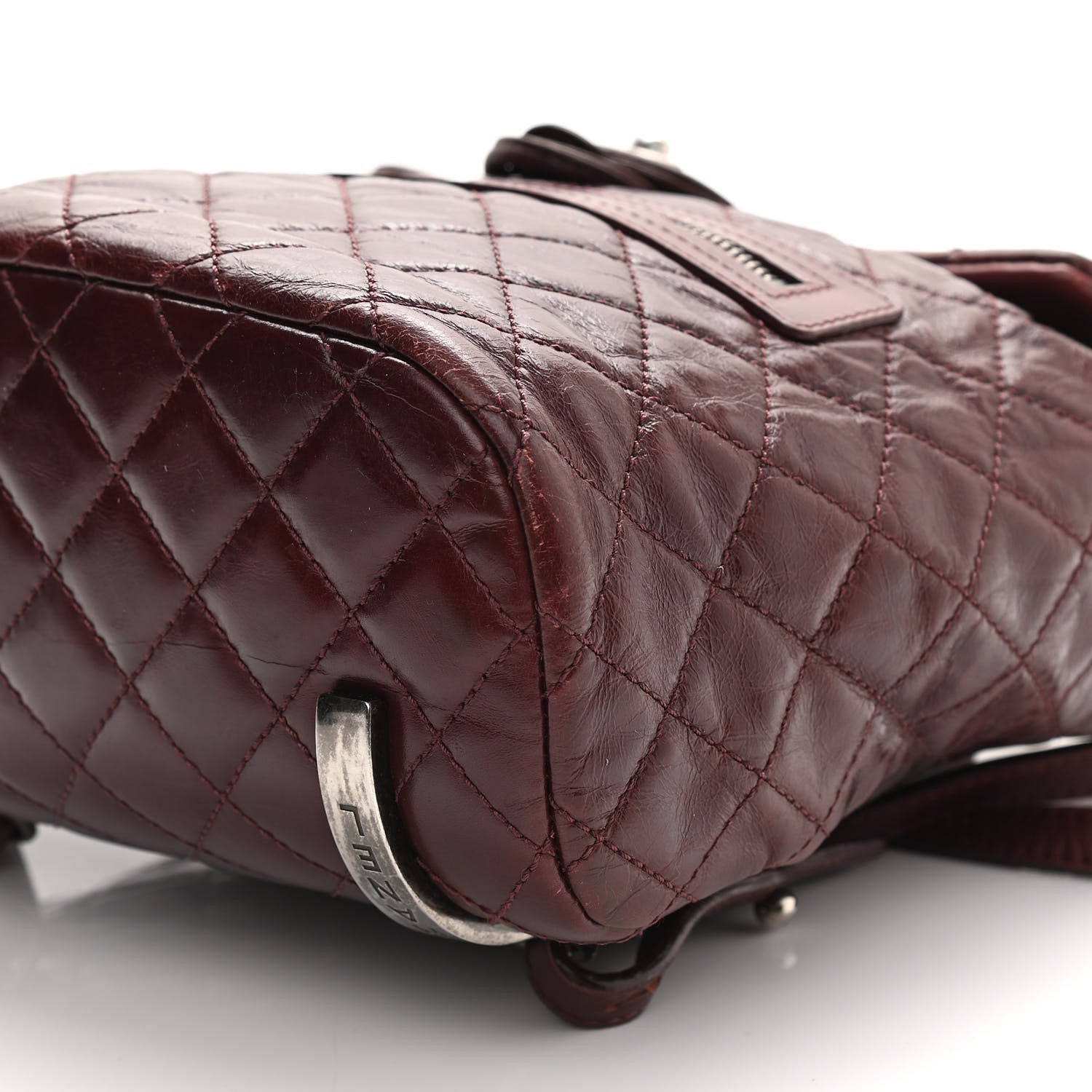 Chanel Glazed Calfskin Quilted Small Salzburg Backpack Burgundy 10 of 11