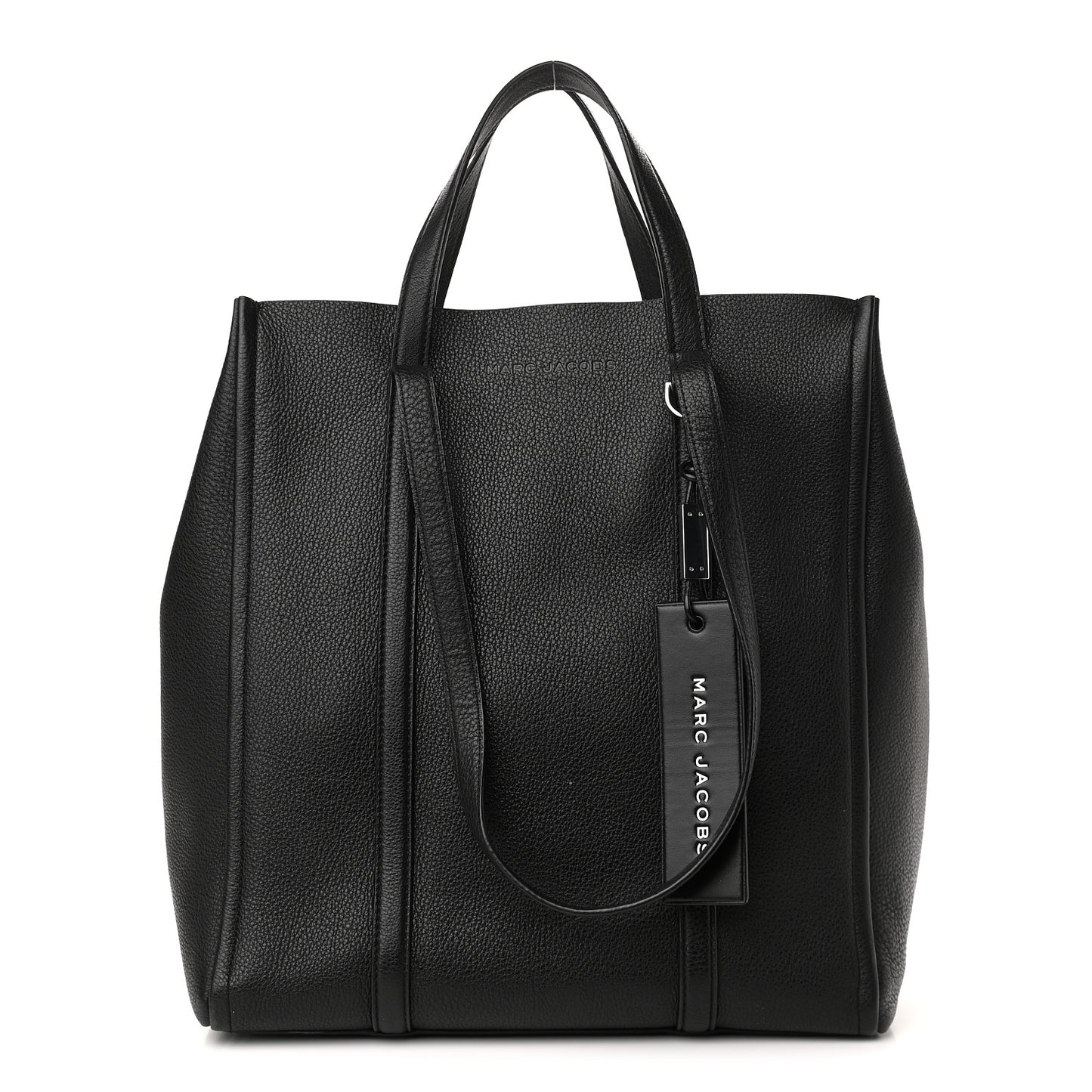Grained Calfskin The Tag Tote Black