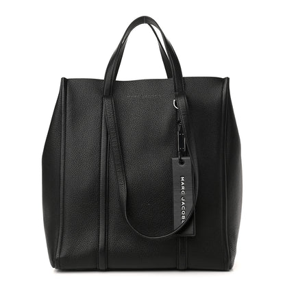Marc Jacobs Grained Calfskin The Tag Tote Black 1 of 11