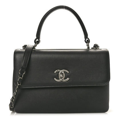 Chanel Calfskin Small Trendy CC Dual Handle Flap Bag Black 1 of 10