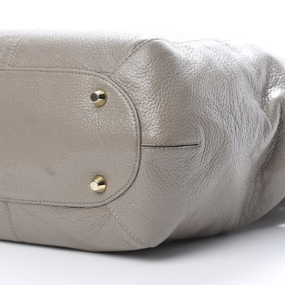 Jimmy Choo Glossy Grained Deerskin Anna Shoulder Bag Moonstone 9 of 10