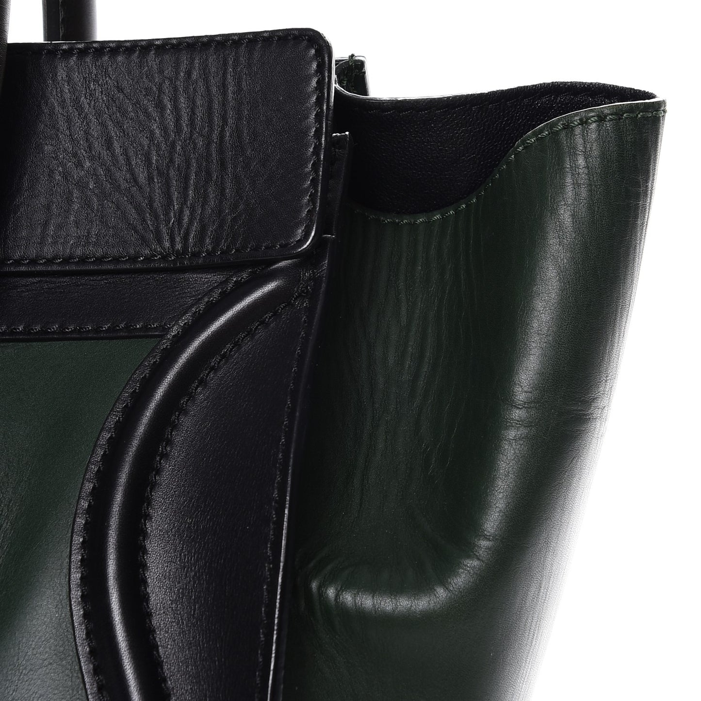 Smooth Calfskin Mini Tri-Color Luggage Forest