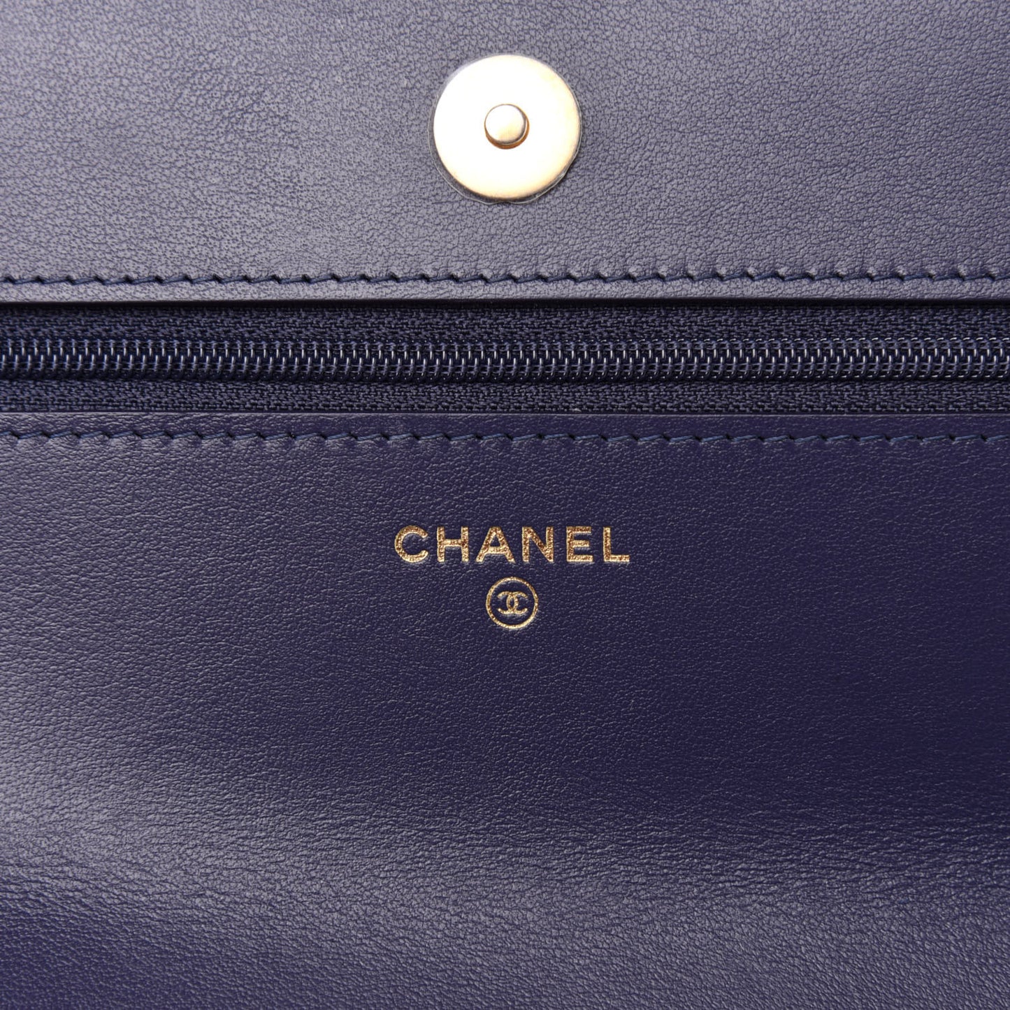 Denim Quilted 19 Wallet On Chain WOC Blue