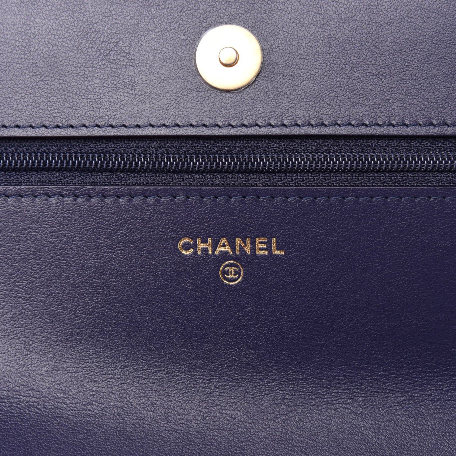 Chanel Denim Quilted 19 Wallet On Chain WOC Blue 6 of 12