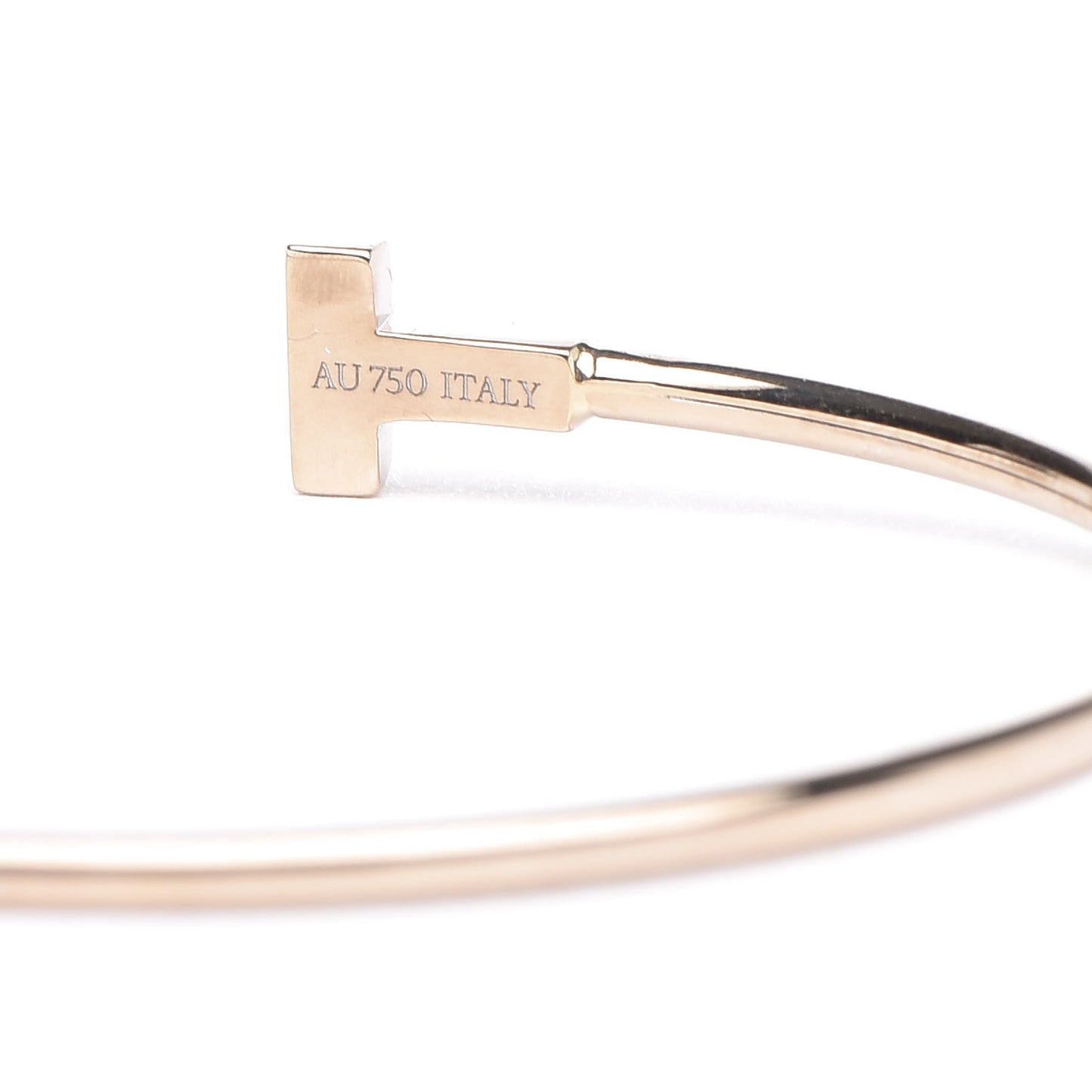 18K Yellow Gold Narrow T Wire Bracelet