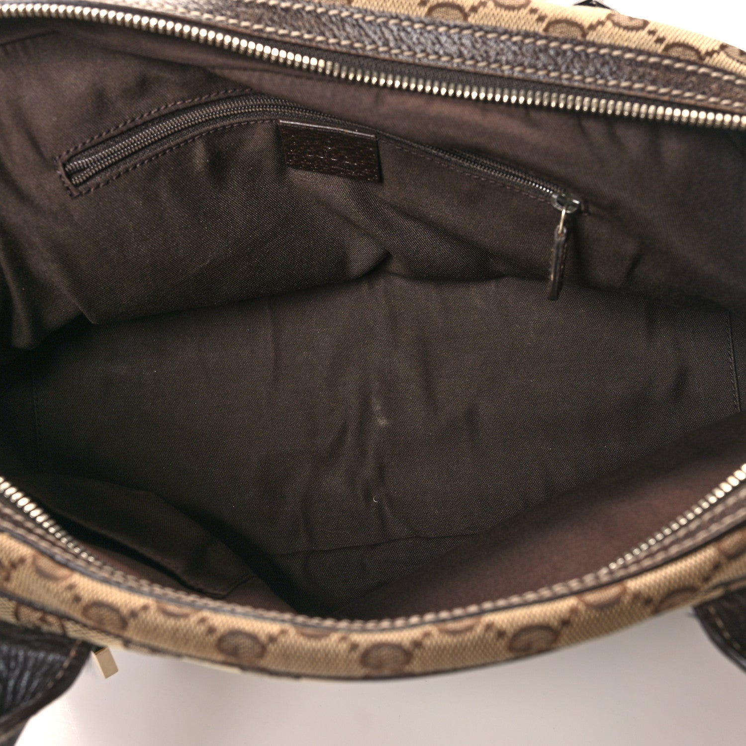 Gucci Monogram Small Princy Satchel Dark Brown 4 of 14