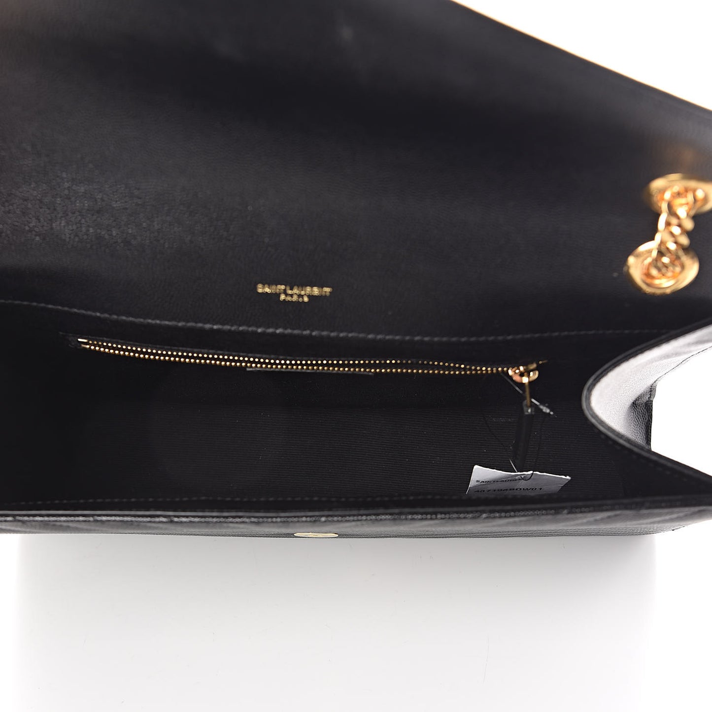 Grain De Poudre Matelasse Chevron Large Monogram Satchel Black