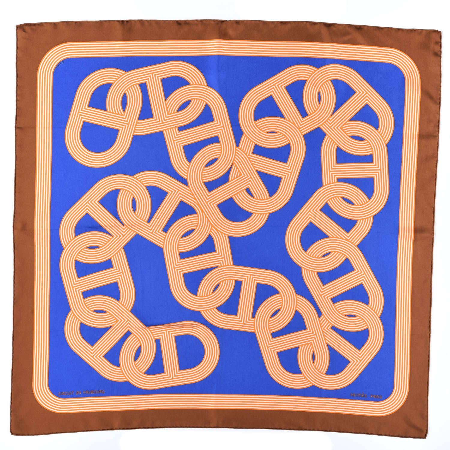 Hermes Silk Circuit 24 Faubourg Scarf 90 1 of 4