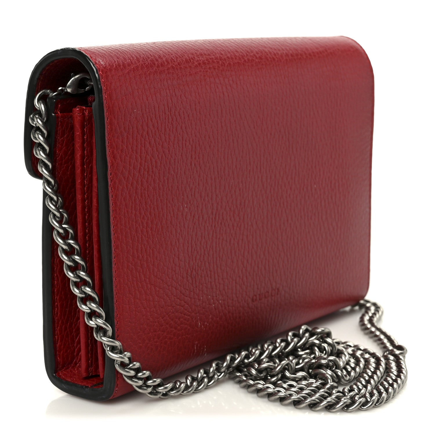 Gucci Calfskin Mini Dionysus Chain Wallet Hibiscus Red 1863462