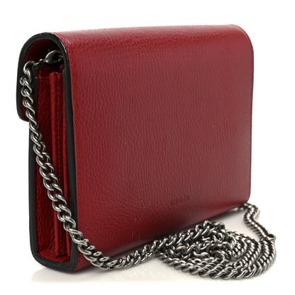 Gucci Calfskin Mini Dionysus Chain Wallet Hibiscus Red 3 of 11