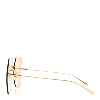 Gucci Acetate Detachable Charm Square Frame Sunglasses GG1147S Gold 3 of 8