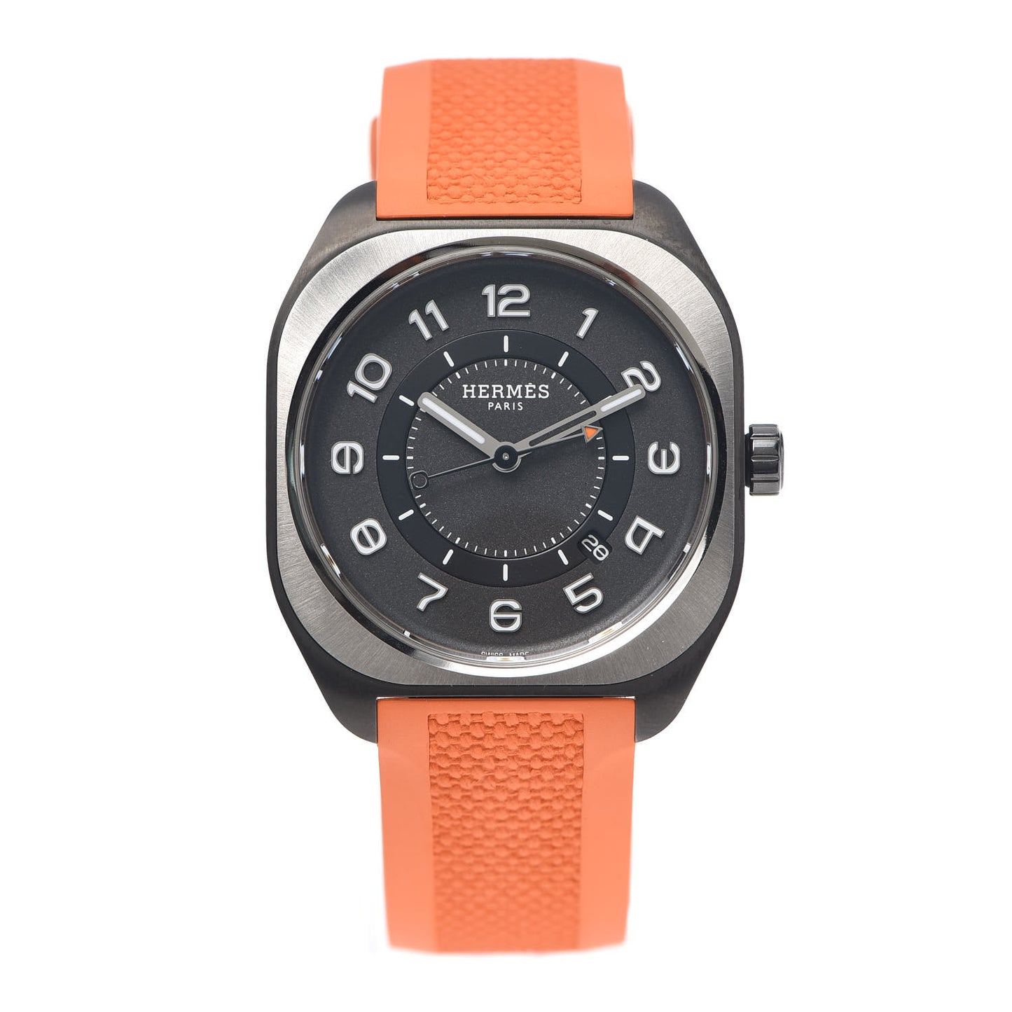 DLC Coated Titanium Rubber 39mm H08 Automatic Watch Orange