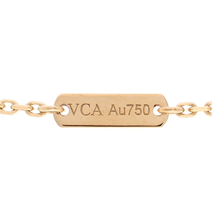 Van Cleef & Arpels 18K Yellow Gold Mother of Pearl Vintage Alhambra Pendant Necklace 4 of 5