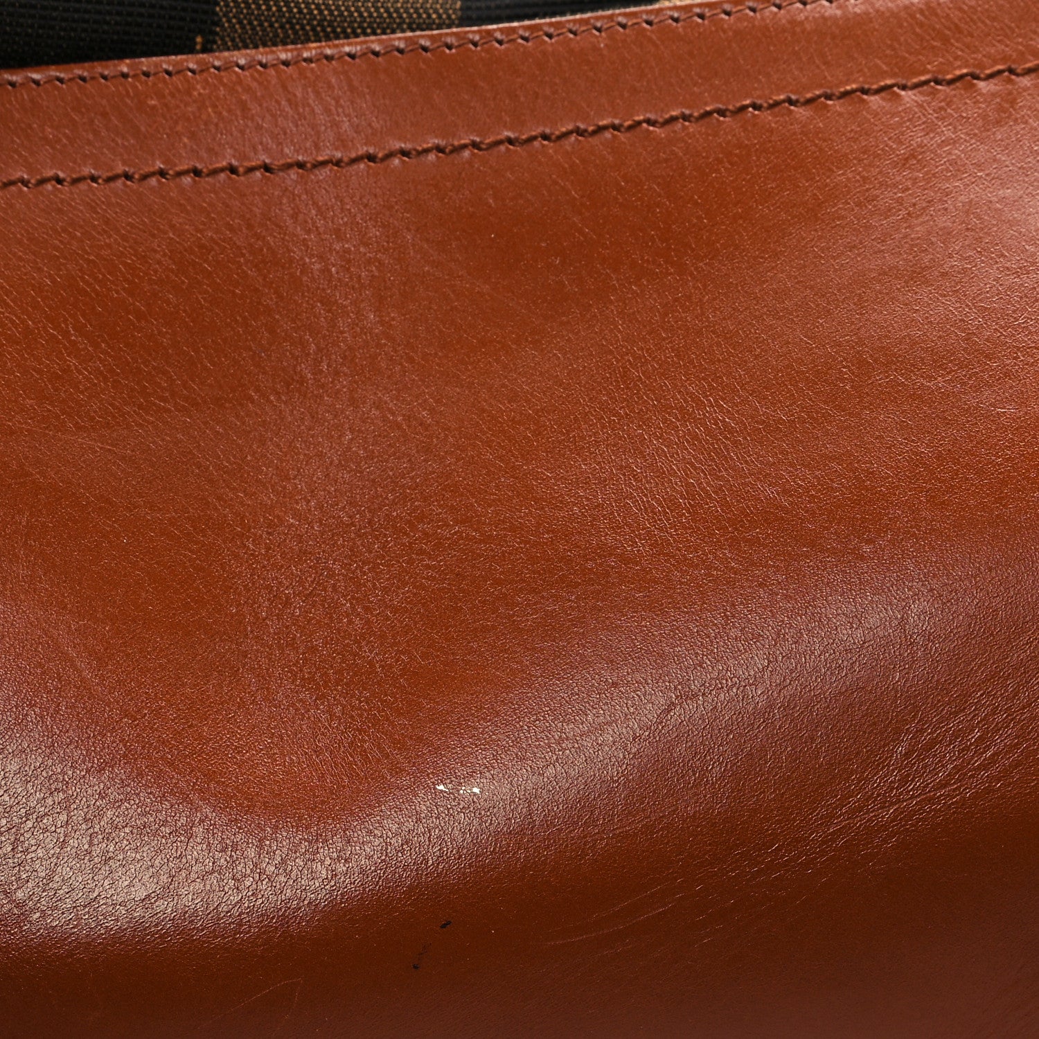 Fendi Pequin Cuoio Vegetale Medium Roll Tote Tobacco Cuoio Miele 12 of 13