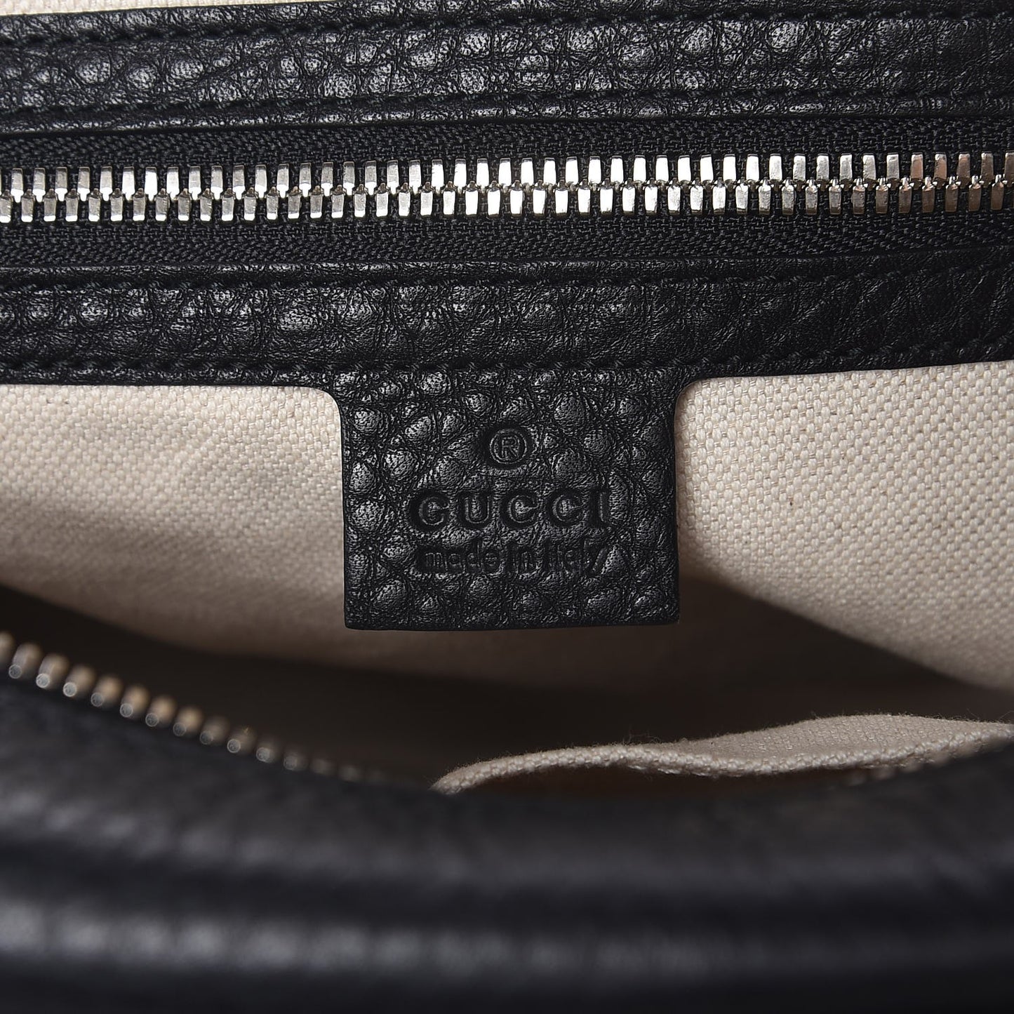 Pebbled Calfskin Medium Soho Messenger Bag Black