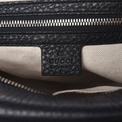 Gucci Pebbled Calfskin Medium Soho Messenger Bag Black 6 of 7