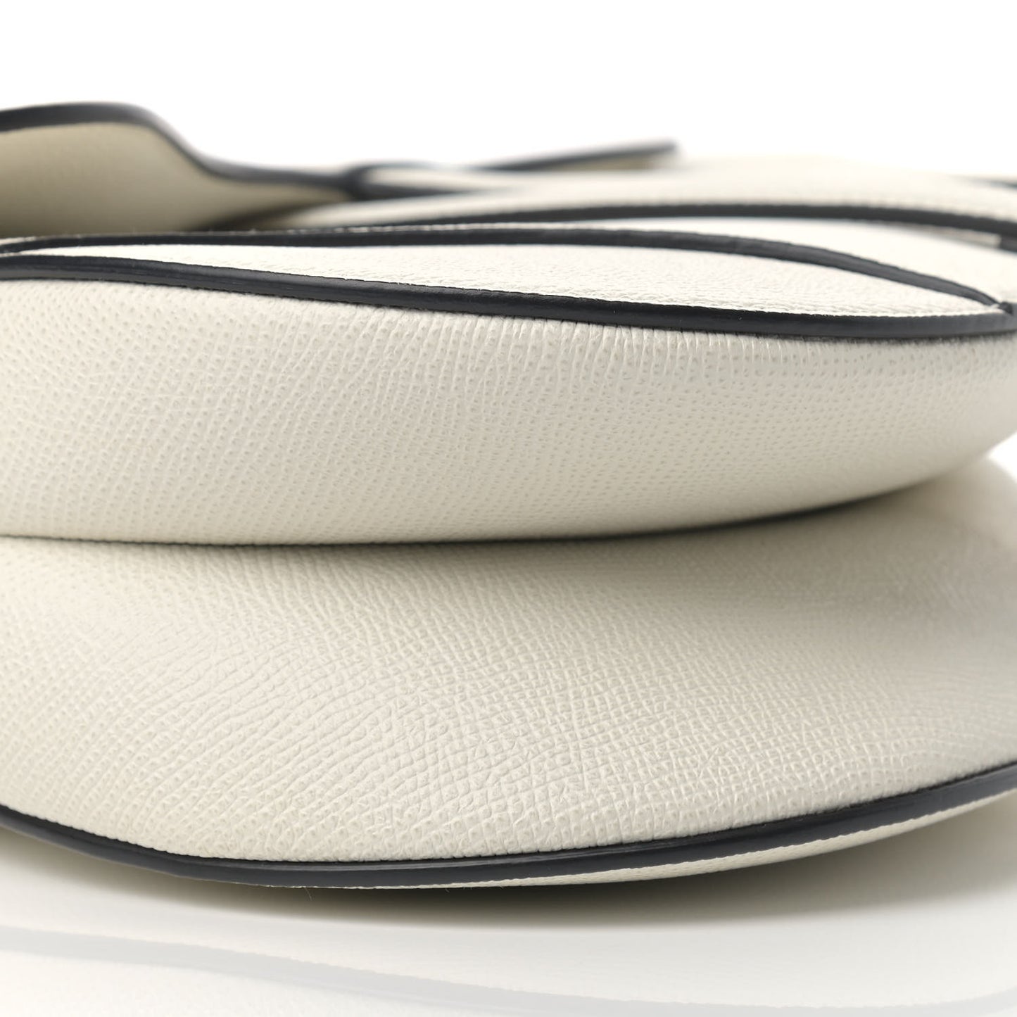 Grained Calfskin Saddle Bag Latte