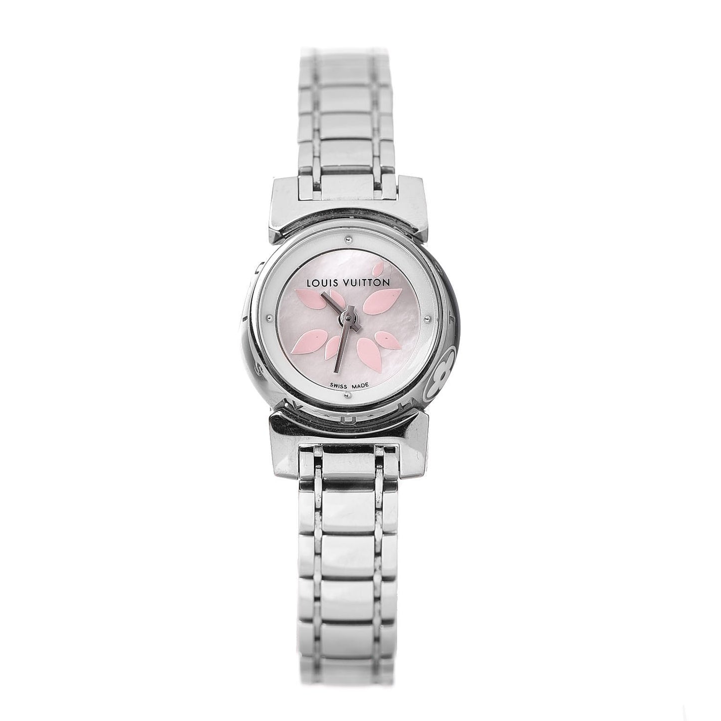Stainless Steel Mother of Pearl 18mm Tambour Bijou Quartz Watch