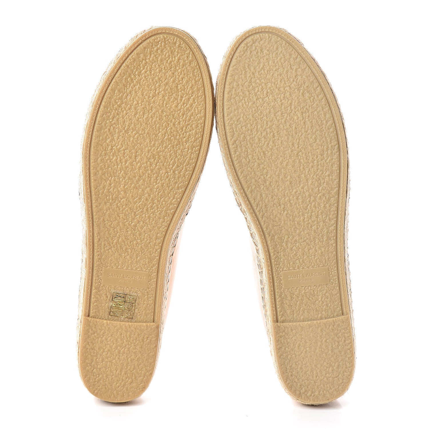 Saint Laurent Metallic Lambskin Monogram Espadrilles 39 Blush 5 of 8
