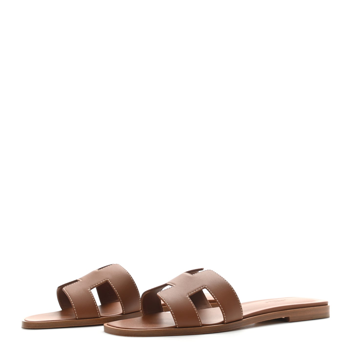 Box Calfskin Oran Sandals 38 Gold