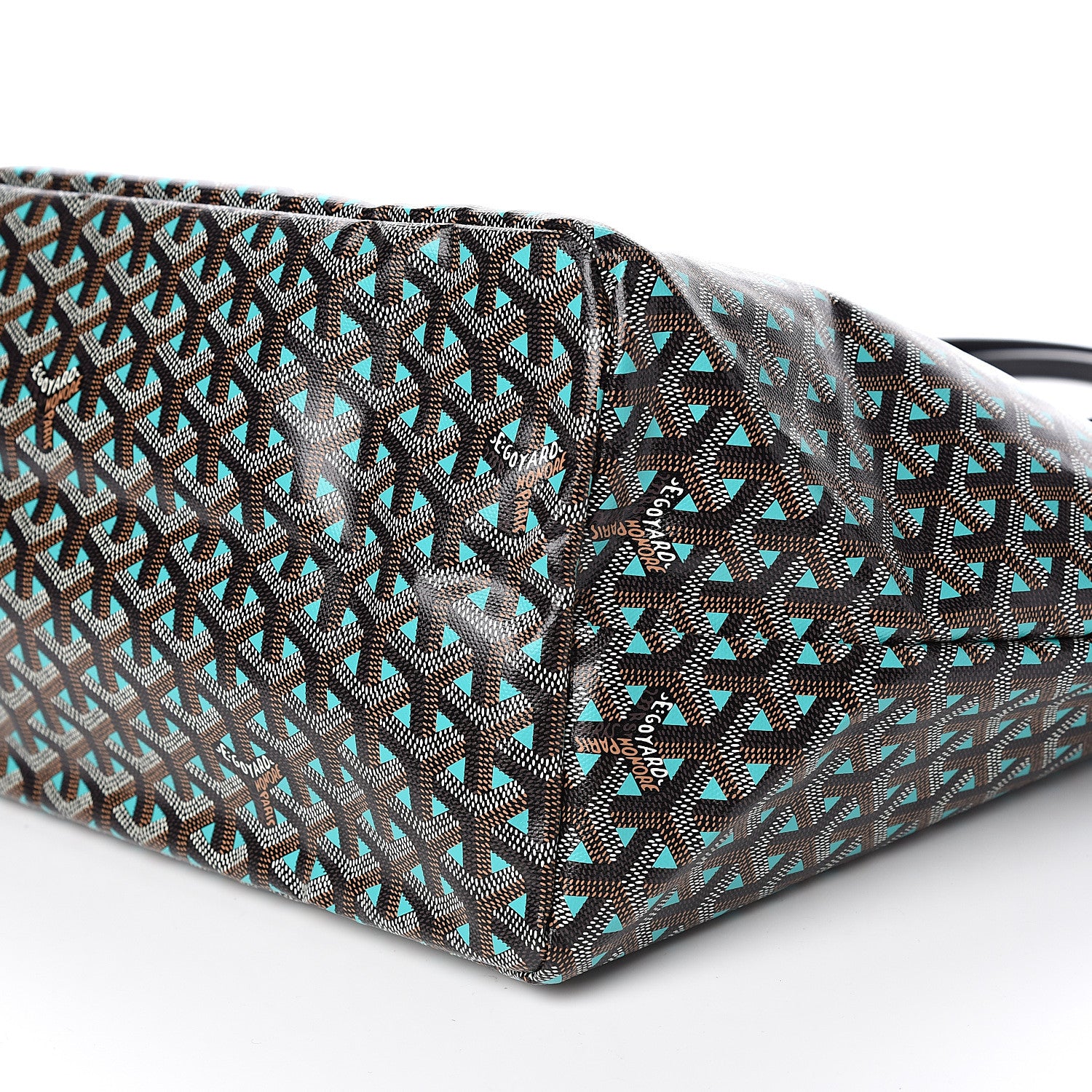 Goyard Goyardine Saint Louis Claire Voie GM Black Blue 9 of 11