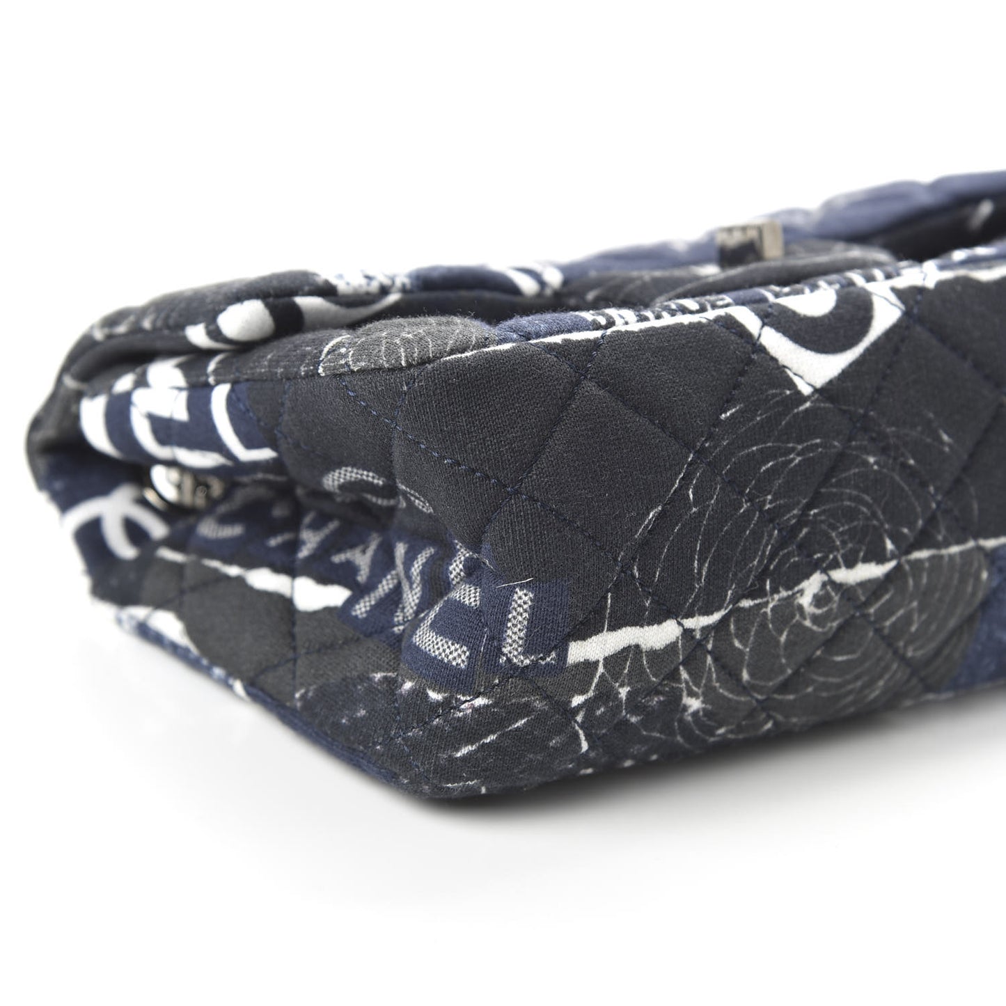 Jersey Quilted Graffiti Reissue Mini Flap Navy Blue