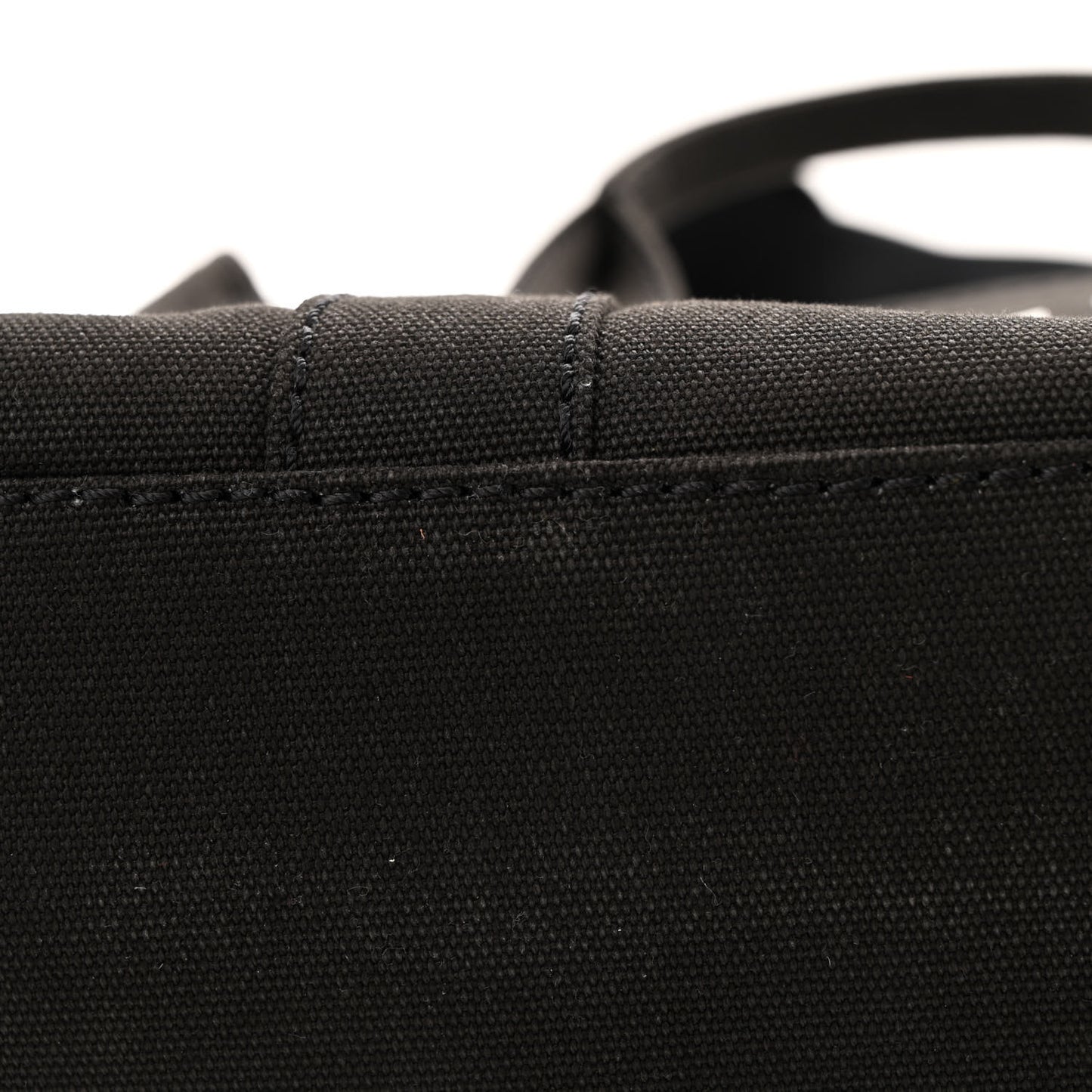 Cotton Canvas Small The Traveler Tote Bag Black