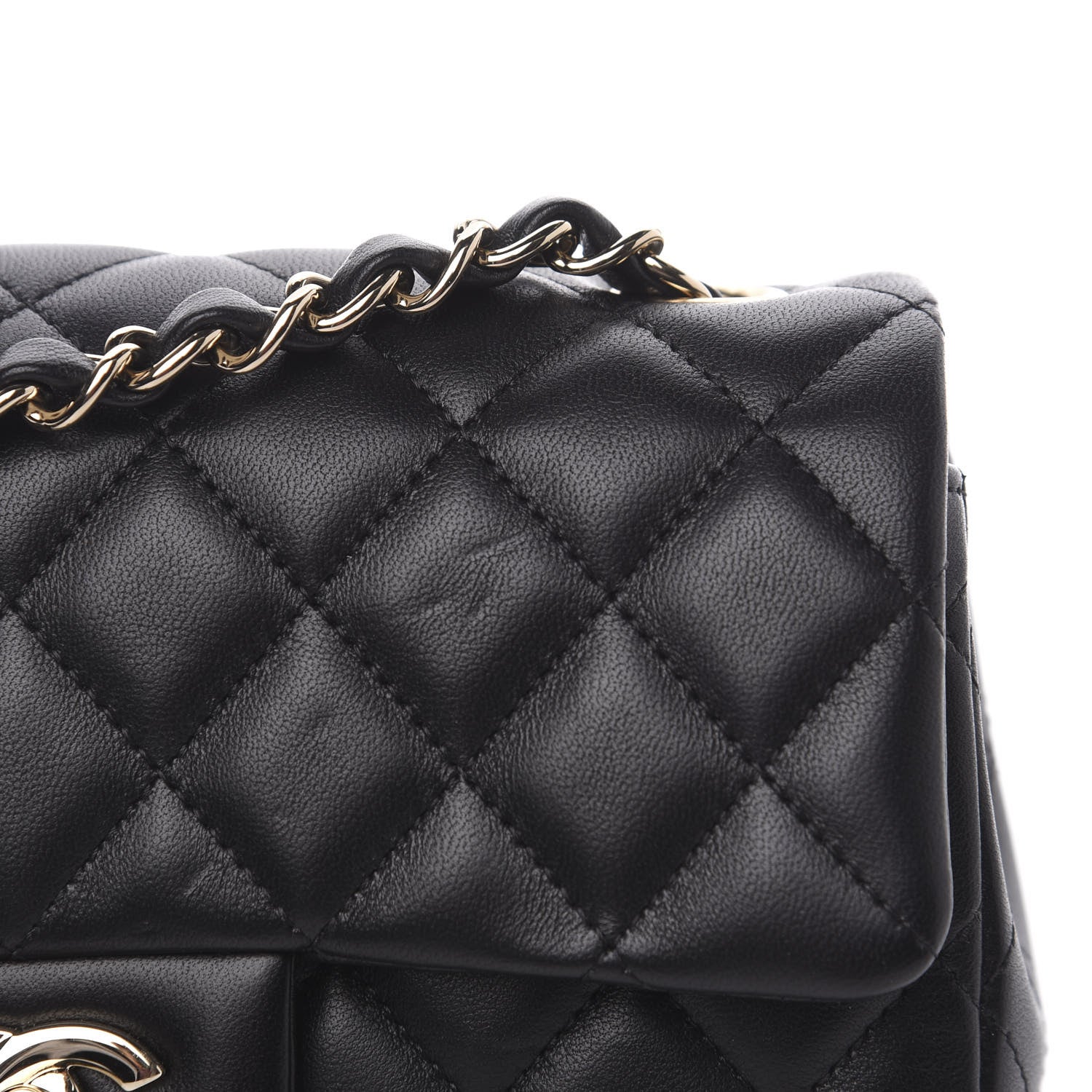 Chanel Lambskin Quilted Mini Rectangular Flap Black 11 of 12