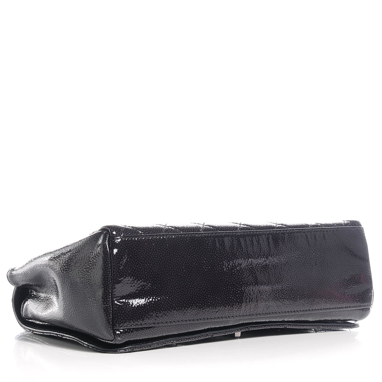 Glazed Caviar Diamond Shine Medium Flap Black