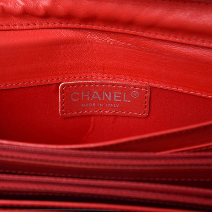 Chanel Lambskin Quilted Chain Clutch Flap Red 6 of 9