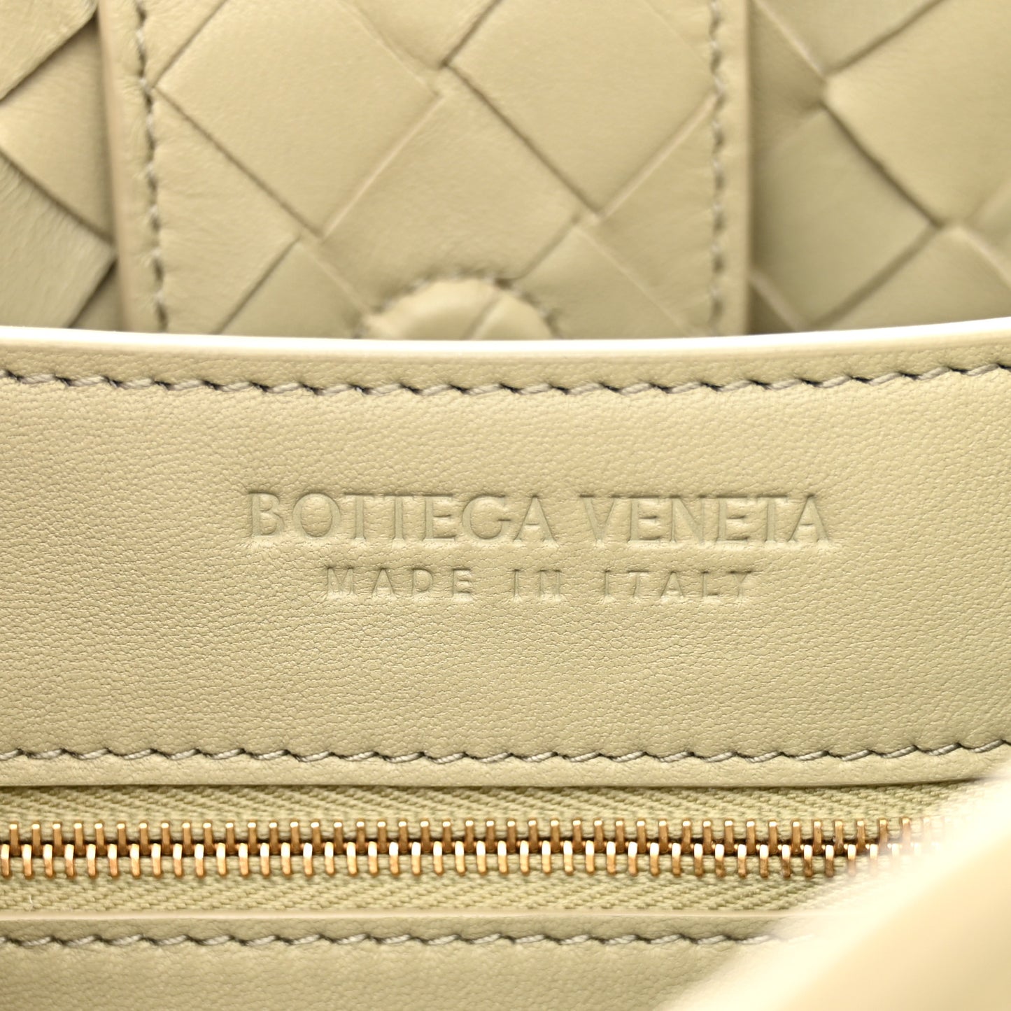 Nappa Intrecciato Medium Andiamo Shoulder Bag Travertine