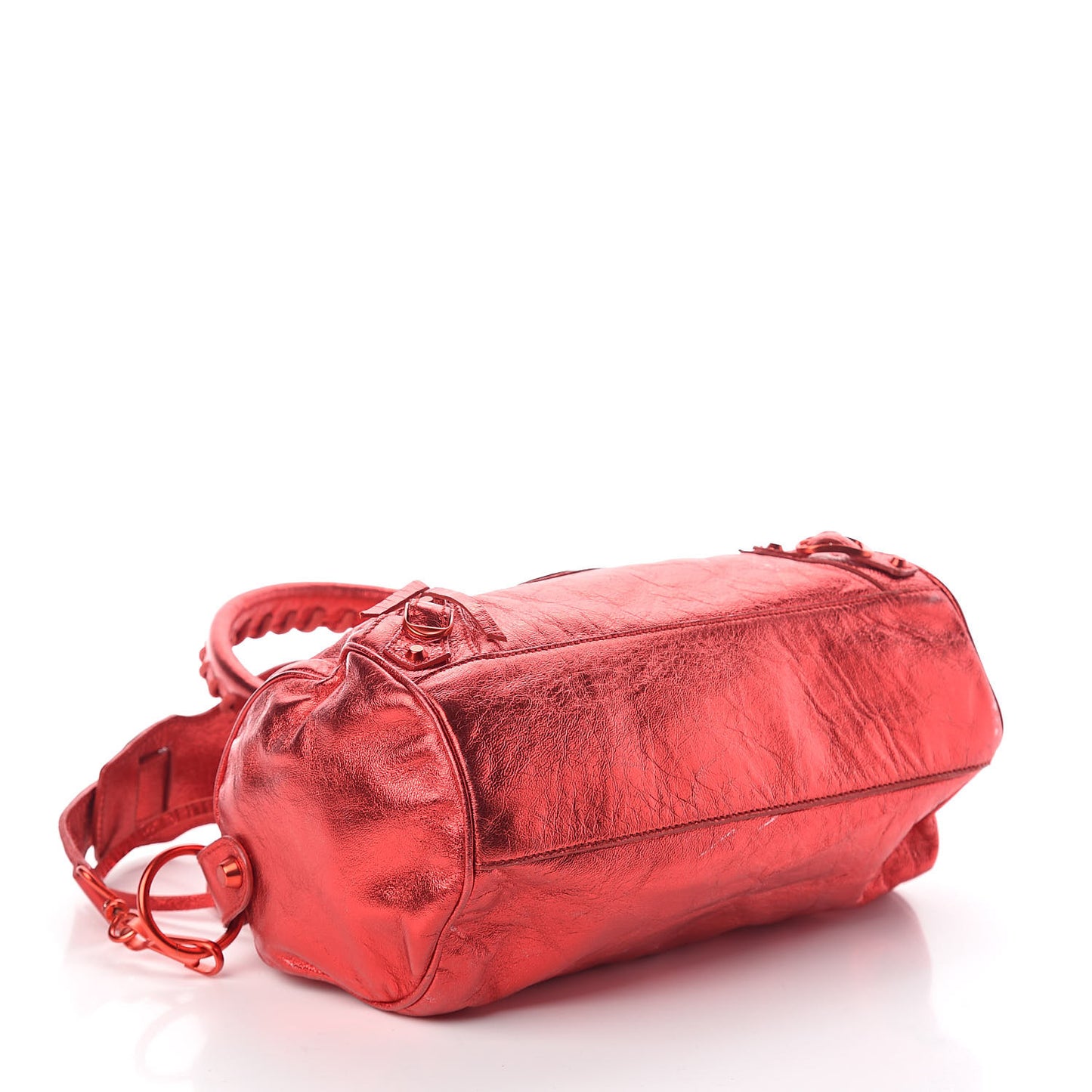 Metallic Agneau Classic Hardware Twiggy Red