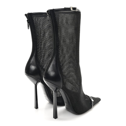 Saint Laurent Elba Applique Tulle Aston 115 Boots 37.5 Black 5 of 10
