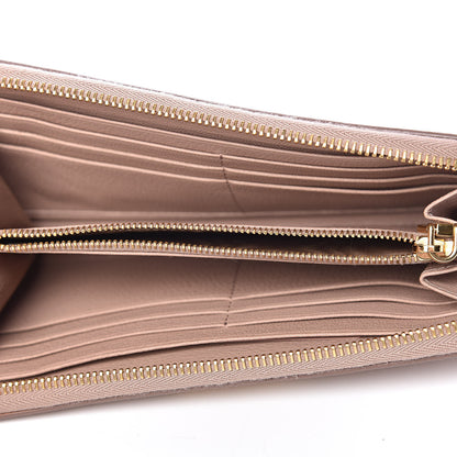 Miu Miu Goatskin Madras Zip Around Wallet Cammeo 5 of 7