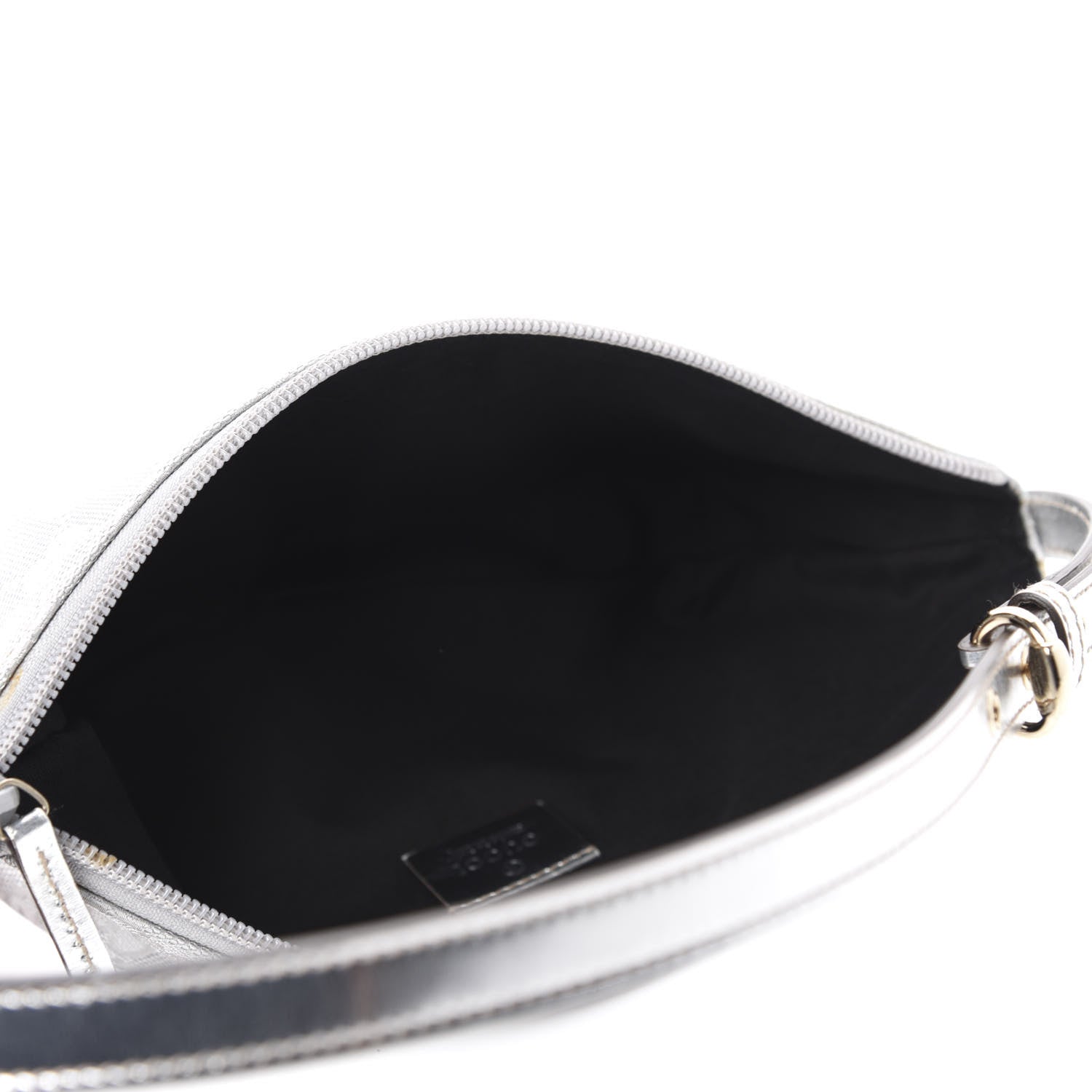 Gucci Metallic Monogram Pretty Boat Pochette Silver 5 of 10