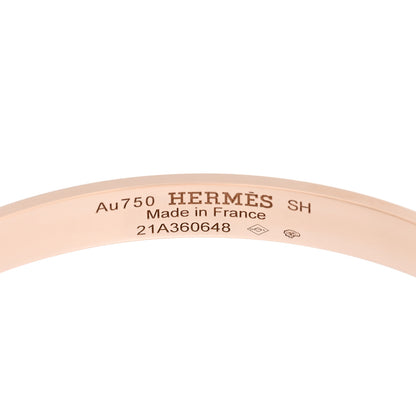 Hermes 18K Rose Gold PM Collier De Chien Bracelet SH 3 of 4