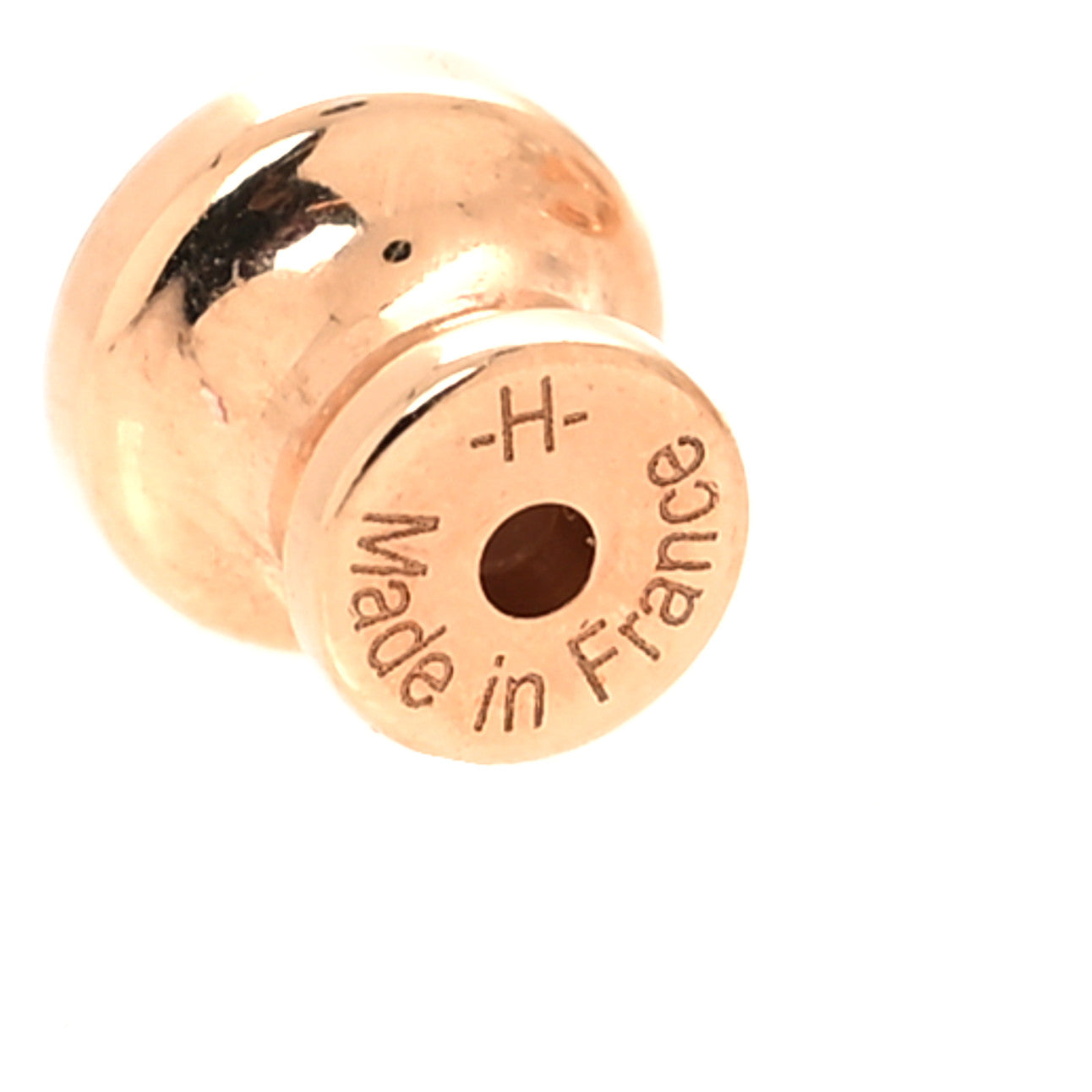 Hermes Rose Gold Swift O'Kelly Earrings Craie 5 of 7