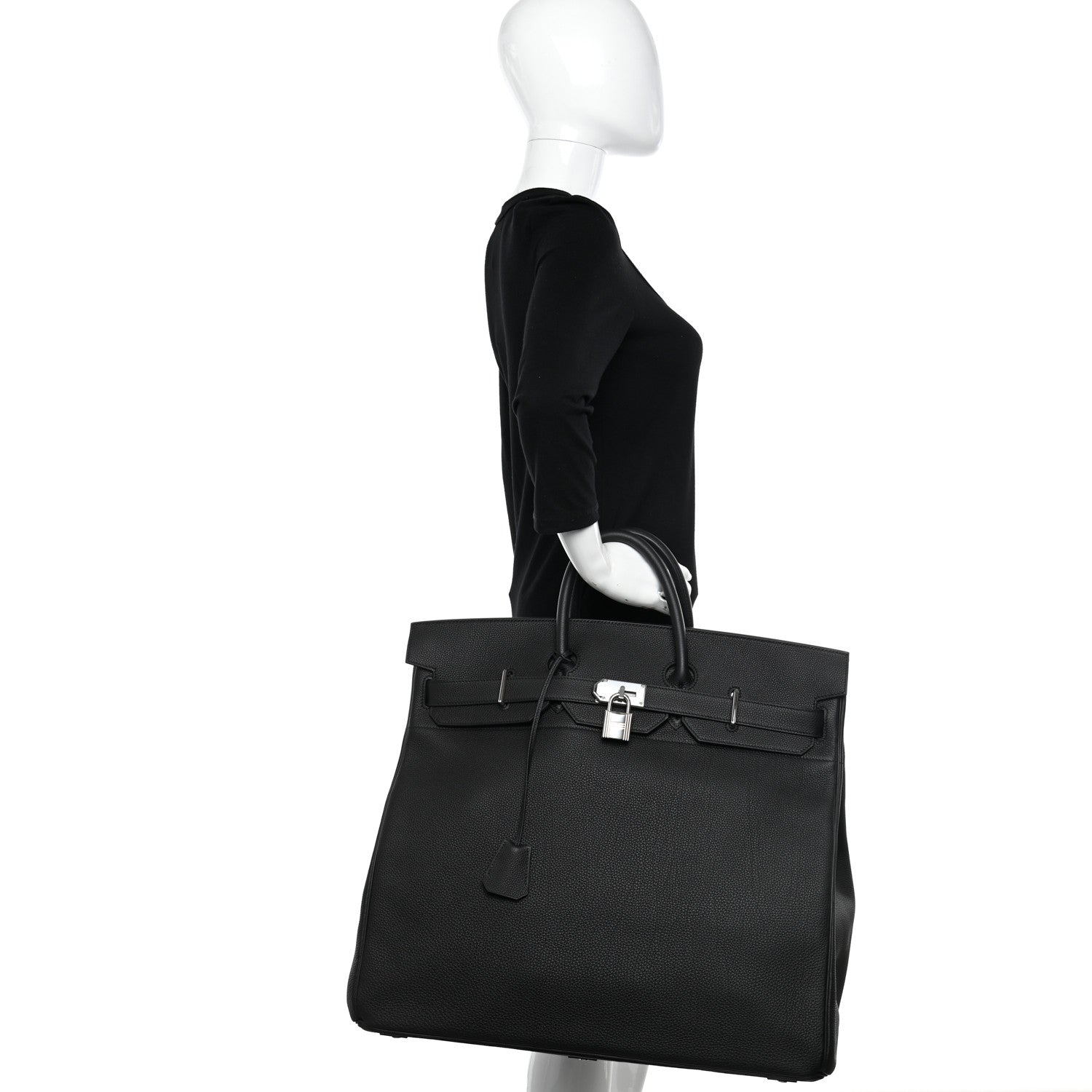 Hermes Togo HAC Travel Birkin 50 Black 2 of 11