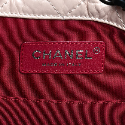 Chanel Aged Calfskin Quilted Small Gabrielle Backpack Beige Black 6 of 12