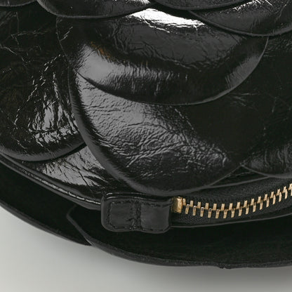 Chanel Patent Lambskin Camellia Bouquet Clutch With Chain Black 11 of 11