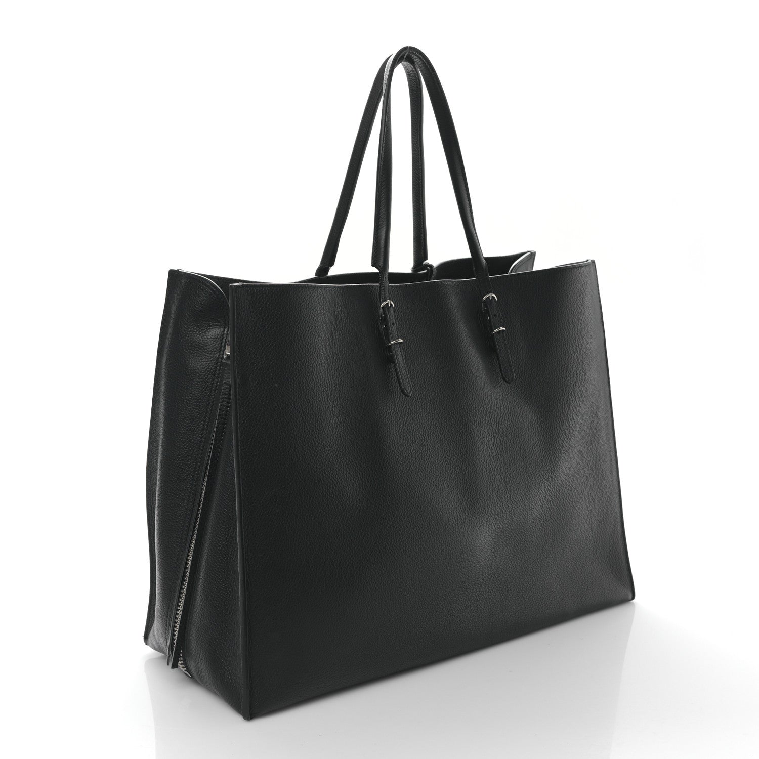Balenciaga Supple Calfskin Papier A4 Zip Around Tote Black 3 of 9