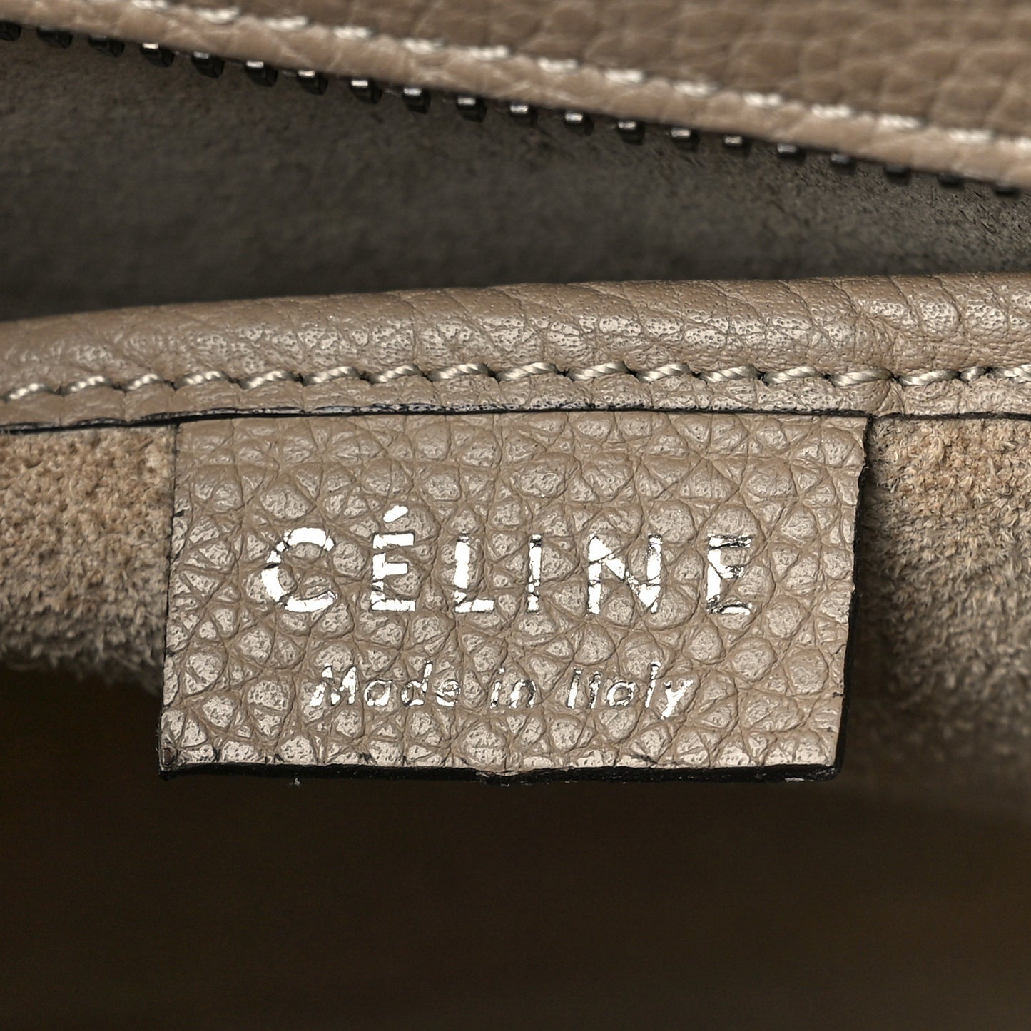 Drummed Calfskin Nano Luggage Dune