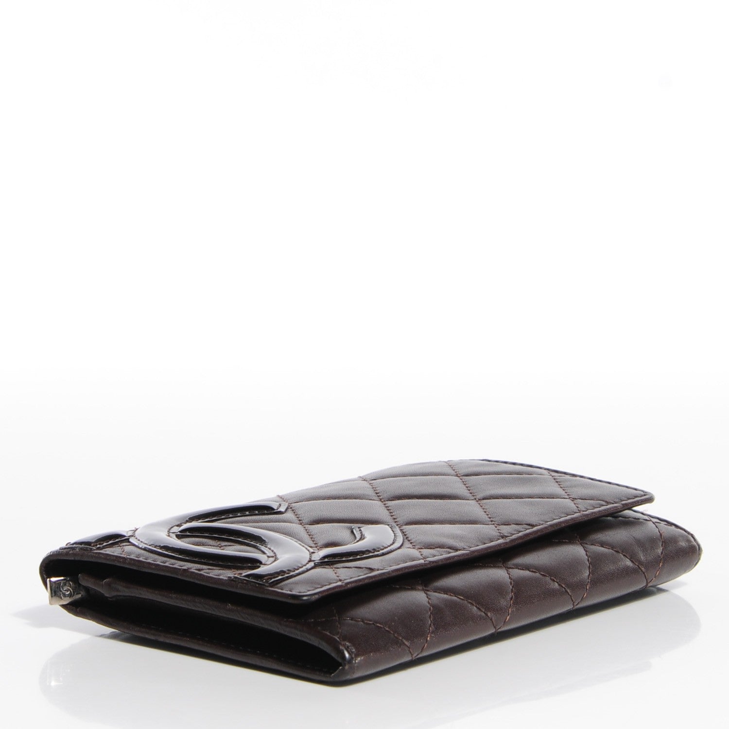 Chanel Calfskin Quilted Cambon Quilted Flap Wallet Dark Brown 4 of 8