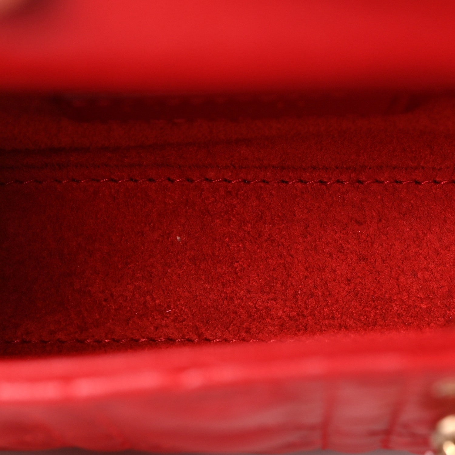 Christian Dior Calfskin Cannage Dioramour Micro Lady Dior Bright Red 5 of 8