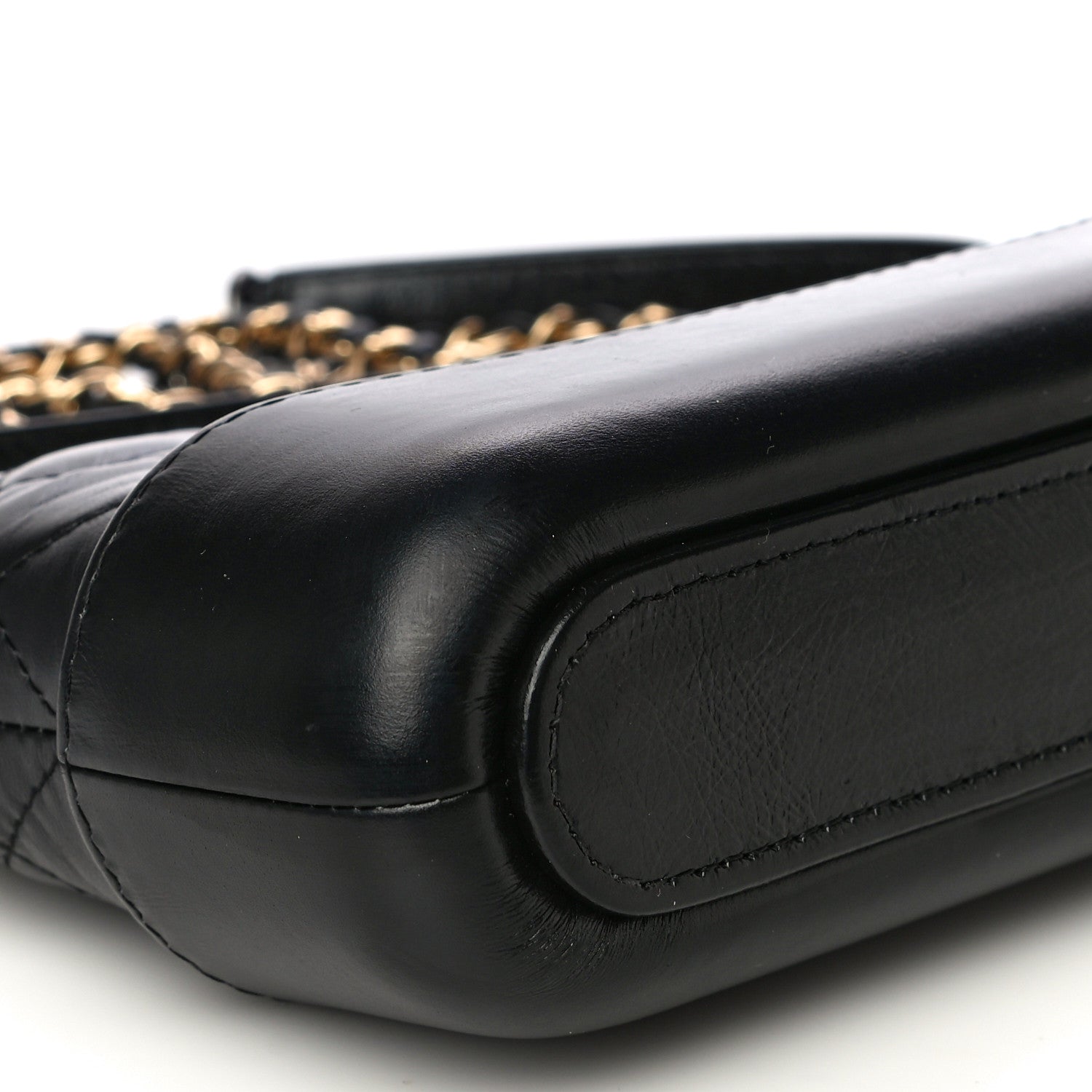 Chanel Aged Calfskin Quilted Small Gabrielle Clutch With Chain Black 10 of 14