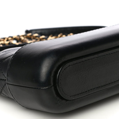 Chanel Aged Calfskin Quilted Small Gabrielle Clutch With Chain Black 10 of 14